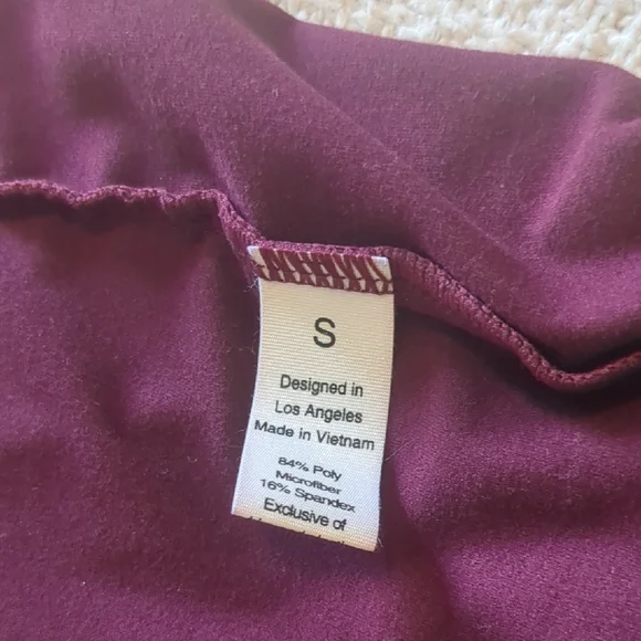 Burgundy Racerback Top By Rae Mode - Picture 4 of 7